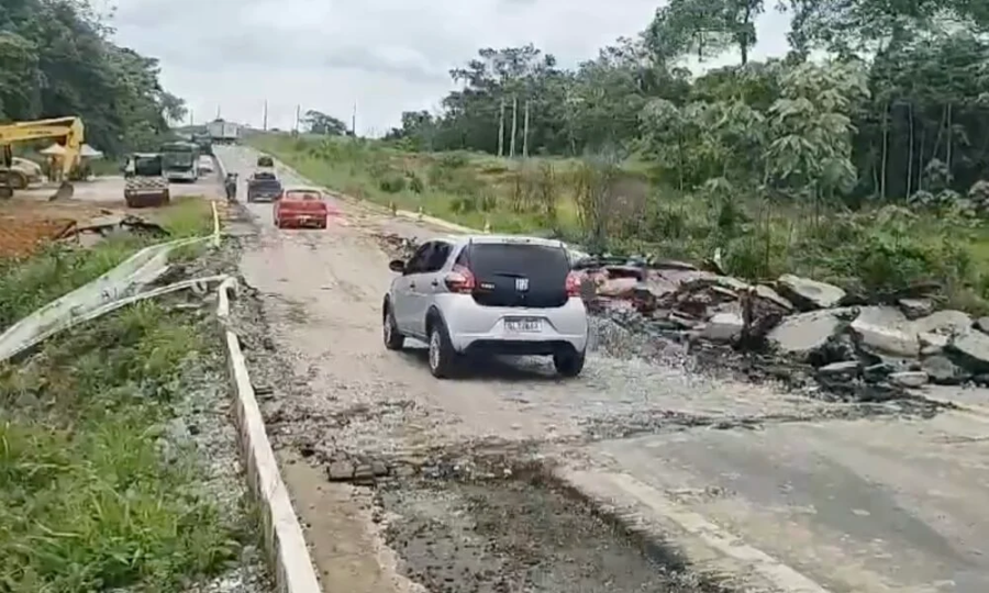 Dnit vai liberar tráfego de veículos a cada uma hora durante obra de recuperação na BR-317